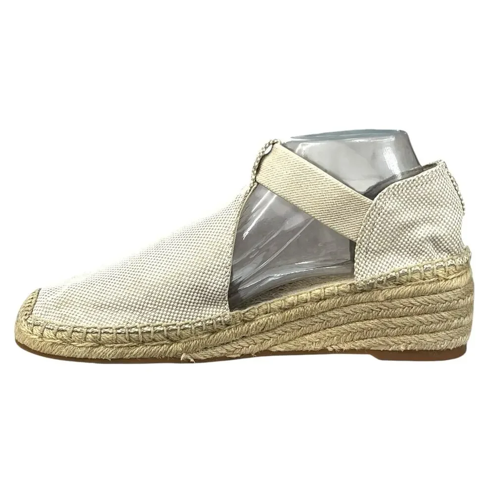 Tory Burch Women’s Catalina Cream Closed Toe Espadrille Size US 11